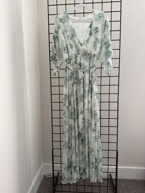 Baltic Born Mint Green Floral Wrap Maxi Dress